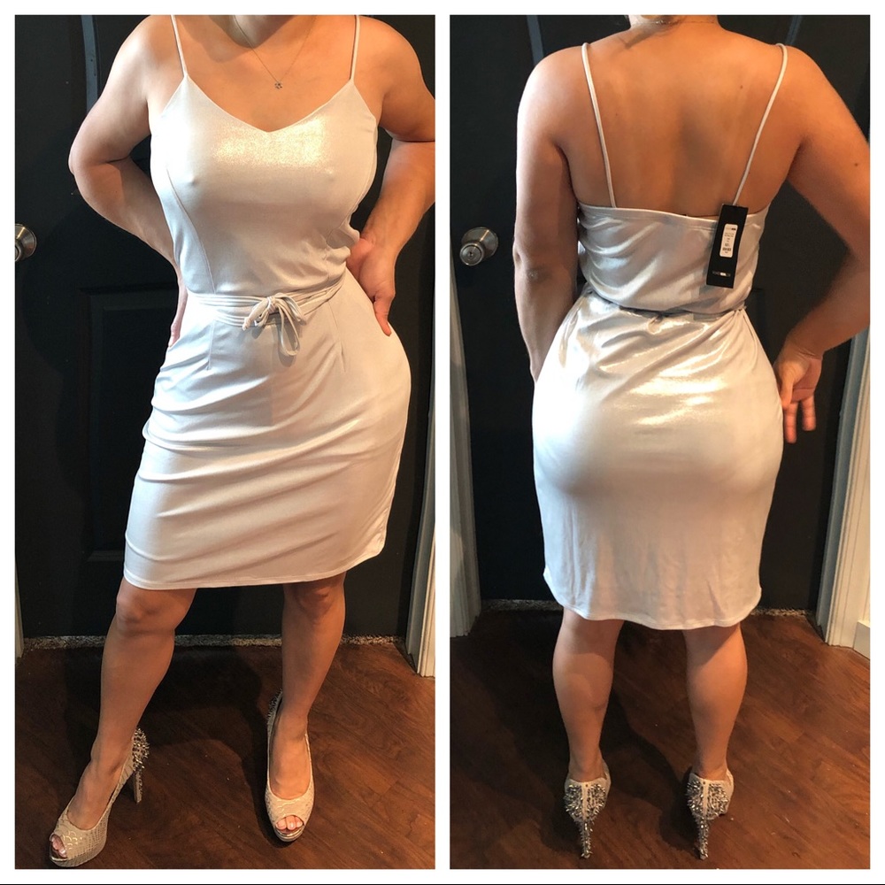 Fashion nova stretch glitter satined shiny dress